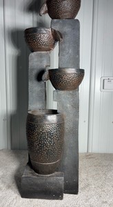 4-Tier Cascading Foor Standing Water Fountain - 40in T x 12in W x 10in D