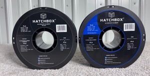 Lot of 2 HatchBox Polylactic Acid 1.75mm Filament for 3D Printer (Blue & Black)
