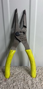 Snap-On 7 Talon Grip Long Nose Slip Joint Pliers (Hi-Viz)