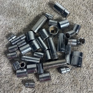 Lot of Stanley Metric 38 Drive Sockets