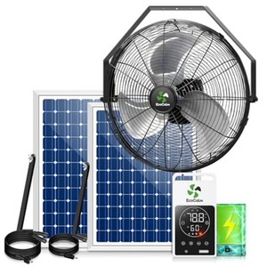 $260 Solar Powered Fan for Outside Wall Mount with Smart Thermostat