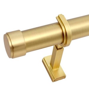 BlastHome  Luxury Fixed Length Curtain Rod, 5 ft, Brushed Gold