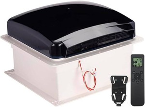 $160 Build-in Rain Shield RV Roof Fan Vent Trailer Camper 10 speed 12V 14 Reversible Remote Open with Tail