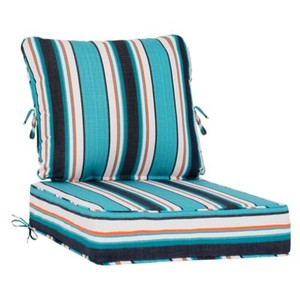 $130 Sunbrella Deep Seat Cushion and Pillow 23 x 26 x 4 Token Surfside