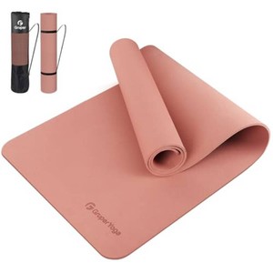 Gruper Yoga Mat Non Slip, 72L x 24W x 0.240.32TH, Anti-Tear Exercise Mat with Carrying Strap and Bag, Pro TPE Yoga Mats for Women, Workout Mats for Home, Pilates and Floor Exercises