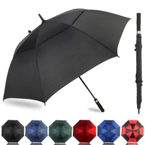 LLanxiry Golf Umbrella 54-72 Inch, Windproof Double Canopy Auto Open
