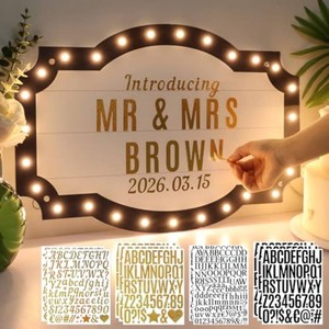 20IN Large Personalized Wedding Bottle Service Sign with Letters Stickers