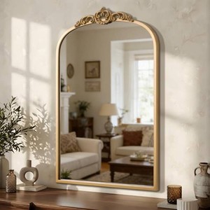 1 Set (2mirrors) Vintage Gold 20x30 Arched Antique Baroque Tabletop Wall Mirror