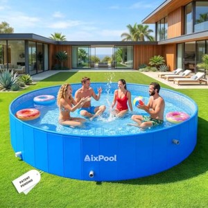 2026 Large Foldable Pool,Non-Inflatable Plastic Pool for Adult7.6FT