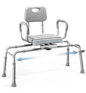 $130 HOMLAND Sliding Shower Chair for Inside Shower, Tub Transfer Bench