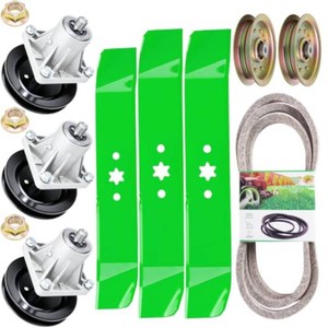 $126 46 Inch Lawn Mower Deck Rebuild Kit Fit for Cub Cadet LT1045 LT1046 i1046 MTD 13AP605H755 Lawn Mower Includes 3 Spindles 618-0660 3 Blades 742-04125 742-04124 2 Idler Pulley 756-04129B