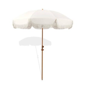 Seazul 6.5ft Patio Umbrella with Fringe, Beach Umbrella, Fringe Umbrella