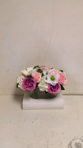 NEARLY NATURAL 10 MIXED ROSE & HYDRANGEA ARRANGEMENT