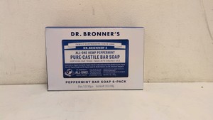NEW DR. BRONNERS ALL-ONE HEMP PEPPERMINT PURE-CASTILE BAR SOAP