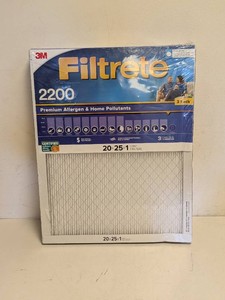 NEW 3M FILTRETE 2200 FILTERS 20x25x1 3PK