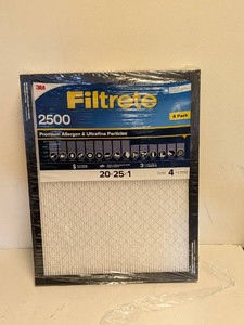 NEW 3M FILTRETE 2500 FILTERS 20x25x1 4PK