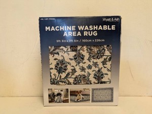 NEW WYATT & ASH MACHINE WASHABLE AREA RUG ESTELLA