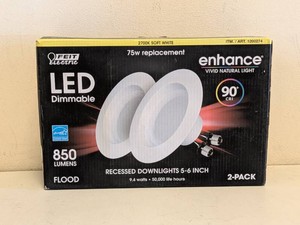 NEW FEIT ELECTRIC LED DIMMABLE FLOOD LIGHTS 75W 2PK