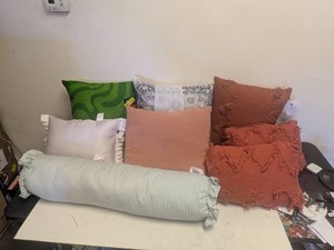 (8) ASSORTED DECORATIVE PILLOWS