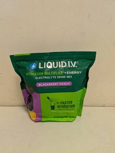 NEW LIQUID I.V ELECTROLYTE DRINK MIX BLACKBERRY PEACH 26CT