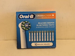 NEW ORAL-B CROSSACTION X REPLACEMENT BRUSH HEADS 10CT
