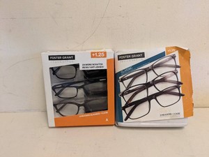 (2) NEW FOSTER GRANT 1.25 READING GLASSES 3PK