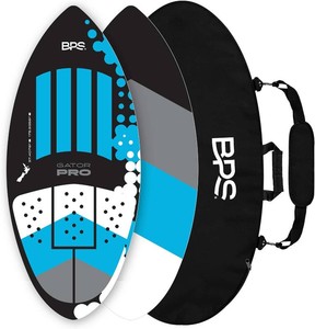 $300 BPS New Zealand Gator PRO High Performance Fiberglass Skimboard with Optional Padded Carry Bag Made from Recycled Plastics with Custom Traction Pads for Kids & Adults   Choose from 3 Sizes