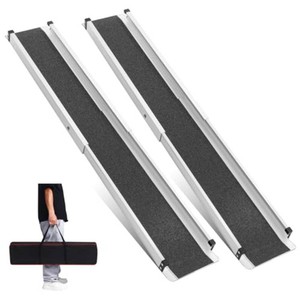 Wheelchair ramp 4FT, Lightweight, Retractable and Portable, can be Used for Wheelchair ramps, Comes with a Handbag