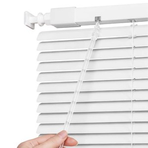 Aluminum Mini Blinds, No Tools No Drill Horizontal Window Shades, 1 Slat Cordless Metal Blinds, Room Darkening Venetian Blind for Indoor Privacy Office Home(White)
