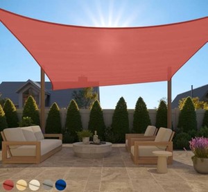 GORILLA GRIP Heavy Duty Sun Shade Sail for Outdoor Patio, 12x16 FT, Terra