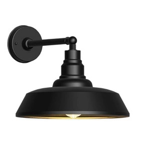 15 Large Outdoor Gooseneck Barn Light, Straight Arm Wall Fixture