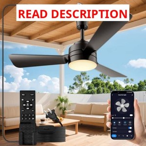 PBLALA 28 Gazebo Fan with Light,Plug in Ceiling Fan Light,Outdoor Ceiling Fan with Light,Hanging Fan with Hook,35W 3000-6500k,RemoteAPP Control,Portable Fan Light for Patios,Porch