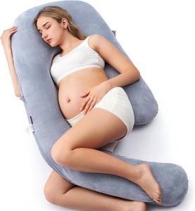 Momcozy Pregnancy Pillow for Sleeping - Dreamlign U Pro Maternity Pillow