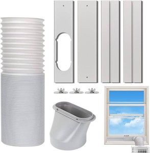 Portable AC Window Vent Kit, Sliding Window AC Seal Kit 5.9 Exhaust Hose