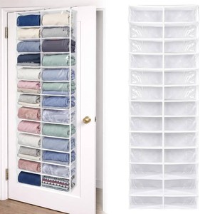 Over The Door Hoodie Organizer 26 Pocket Organizer, White