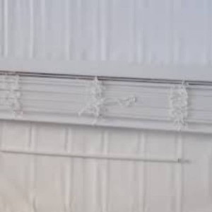 White Cordless Room Darkening Vinyl Mini Blinds width 27x72