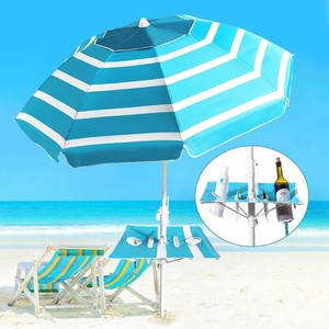 Beach Umbrella - Beach Umbrella for Sand Wind Portable with Tilt Pole