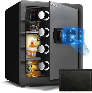 $160 Safe Box, Home Safe with Fireproof &Waterproof Bag Caja Fuerte Para Dinero Money Safety Box for Cash Documents Safes for Home with Digital Electronic Keypad &Removable Shelf (2.0 Cubic Feet Digital)