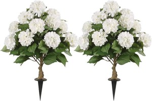 3FT Artificial Hydrangea Tree with Spikes, 2 Pack Faux Silk Plant Fake Hydrangea Bush Flower Tree for Porch Patio Living Room Decor