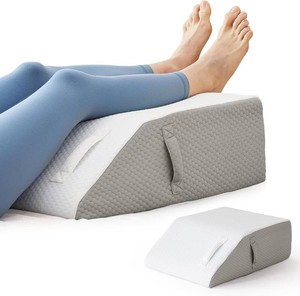 BIEEZZK Leg Elevation Pillow Blood Circulation, 23.6 16.8 8in, WhiteGrey