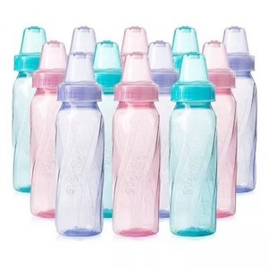 Evenflo Feeding Classic Tinted Plastic and Silicone Baby Bottles - 8oz12ct