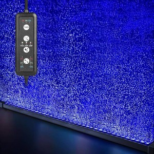 fishkeeper Submersible Fish Tank Light with Air Bubble Hole, for 49 Tank  DIY Color & Brightness & Timer, IP68 Waterproof Aquarium Bubble Light for Fish Tank Accessories, Bubbler Wall (without Pump)