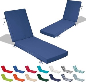 $130 72x21x4in Lounge Cushions for Outdoor Furniture,Outdoor Lounge Chair Cushions Set of 2, Pool Chaise Cushions for Patio Lawn, Patio Lounger Pads with Removable Cover, Light Blue 26xf