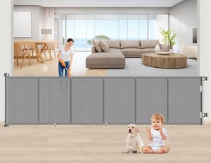 EZIGO 150 Inch Retractable Baby Gates Extra Wide Reinforced Baby Dog Gate