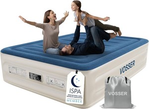 VOSSER Air Mattress Queen with Built in Pump,18 Raised Blow Up Bed,800lb