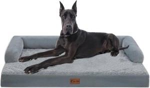 Waterproof Orthopedic Dog Bed for Extra Large Dogs, 53x42in, Grey