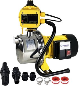 $170 TDRRICH 1HP Water Pressure Booster Pump with Automatic Controller for Whole House,110v Shallow Well Portable Water Stainless Steel Pump,Jet Transfer Pump Switch for Lawn Garden Sprinkler Irrigation