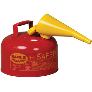 Eagle 2.5 Gallon Type I Red Safety Gas Can for Gasoline