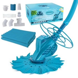 $170 U.S. Pool Supply Octopus Professional Automatic Pool Vacuum Cleaner & Hose Set - Powerful Suction that Removes Swimming Pool Debris, Cleans Floors, Walls, Steps - Quiet Cleaning Side Climbing Sweeper