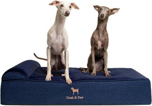 NOAH & PAW X-Large Dog Bed, 45x35x11 Inch, Orthopedic Dog Beds, Eggshell Memory Foam Infused with Cooling Gel, Water Resistant, Machine Washable, Includes Inner Cover (Denim Collection)